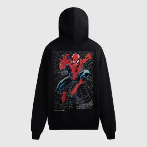 Kith For Sp5der-Man Web Logo Hoodie Black